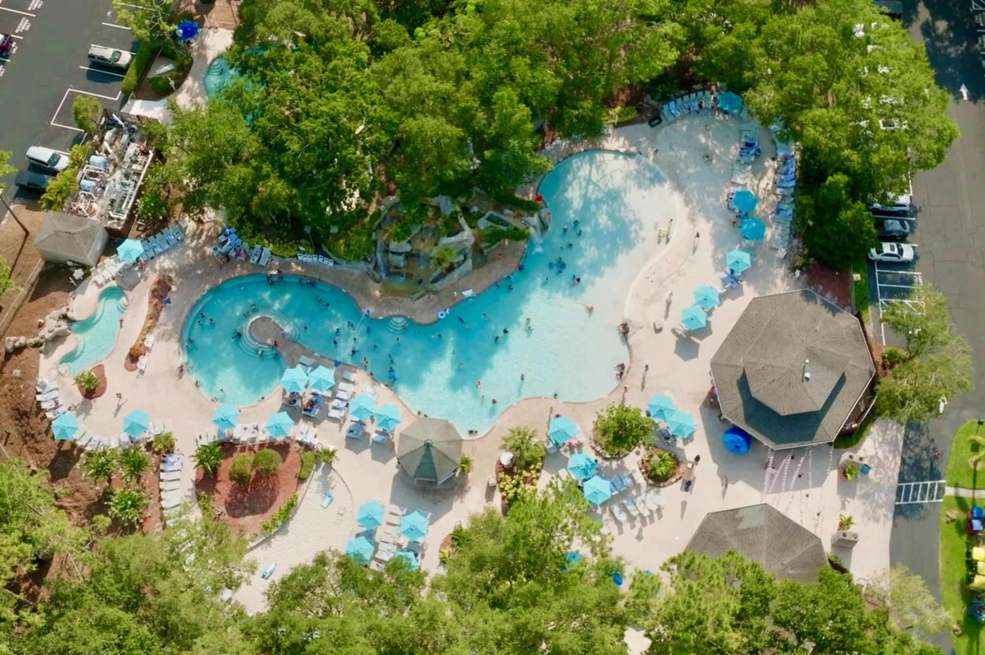 an aerial shot of the Loch Ness pool