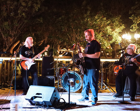 Someone playing the guitar