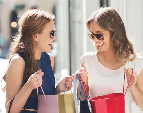 Two woman shopping