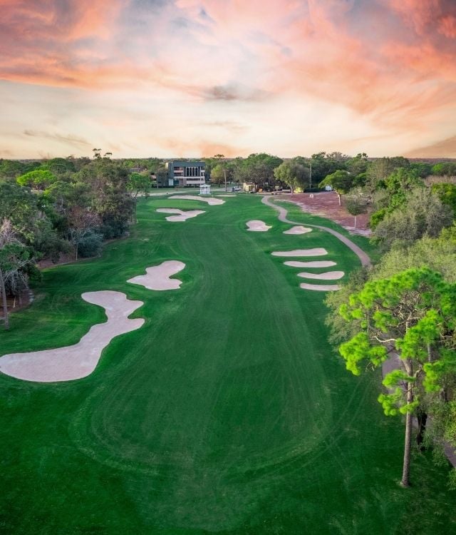The lake at the golf course